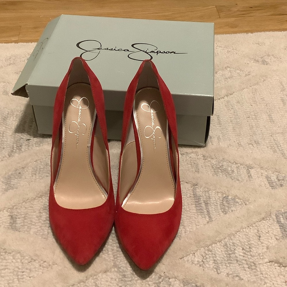 Jessica Simpson Vivienne Lipstick Red Heels, size 8M